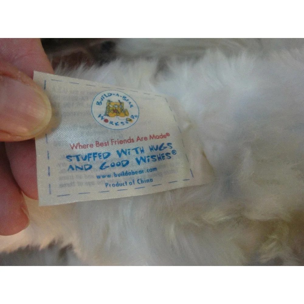 Build a bear workshop blue and white teddy bear 16